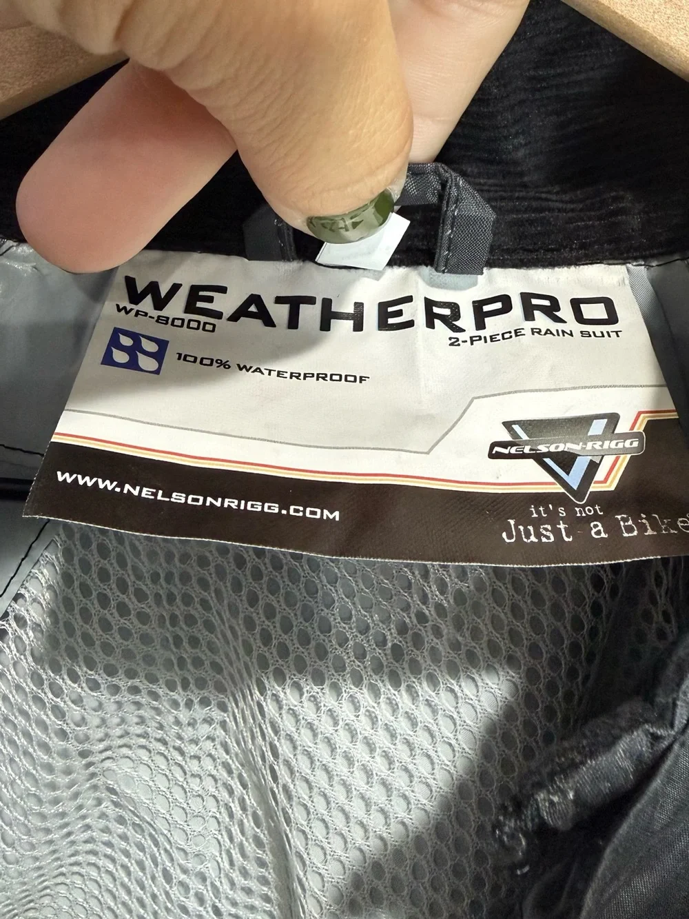 Nelson-Rigg WeatherPro WP-8000 Motorcycle Rain Suit 2 Piece Black Large